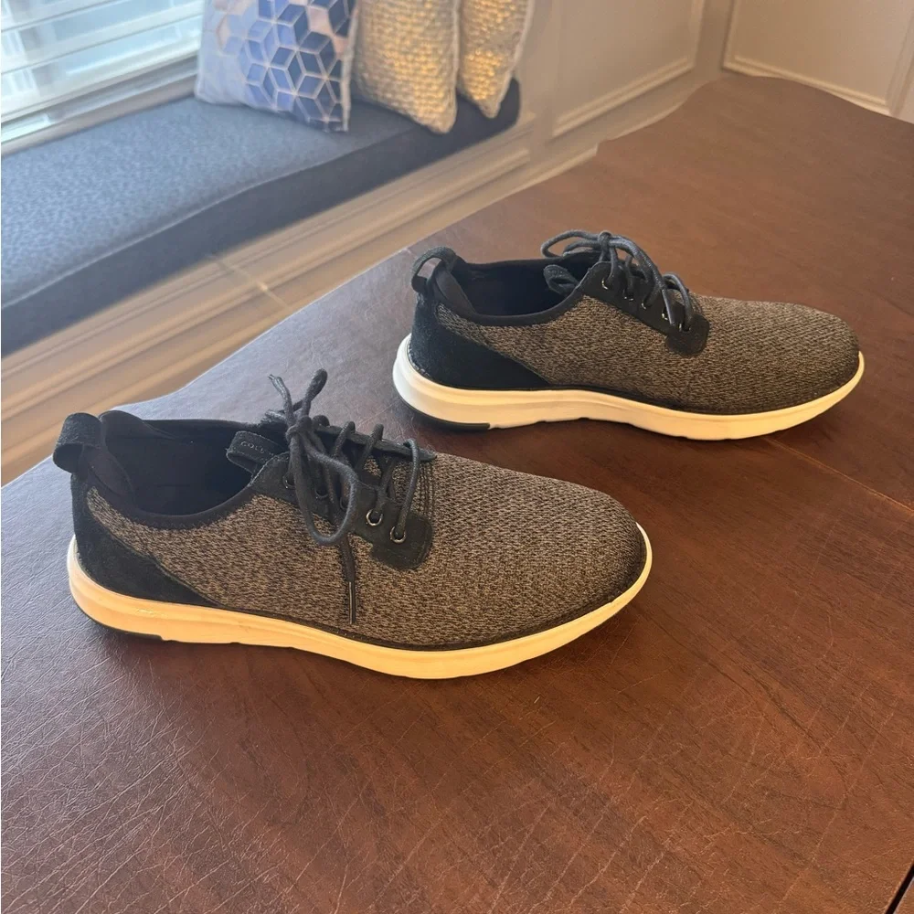 Cole Haan Men’s Grand Atlantic Knit Oxford in Black and Dark Pavement